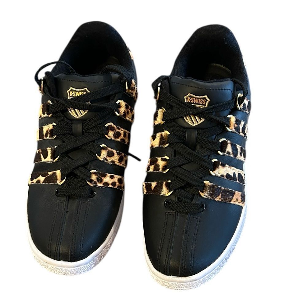 Rare K-Swiss X Ben Baller Limited Edition Black and Pony Hair Leather Sneakers